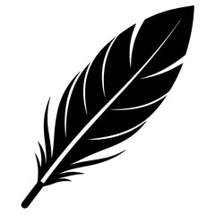Fototapeta premium Minimal Feather Icon – Vector Graphic Design for Print & Digital Use