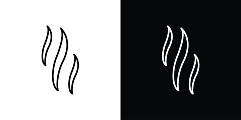 Aroma icon in black line illustration. Design logo for app, UI.