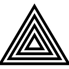 Geometric Triangle Icon | Minimalist Vector Design for Print & Digital Use