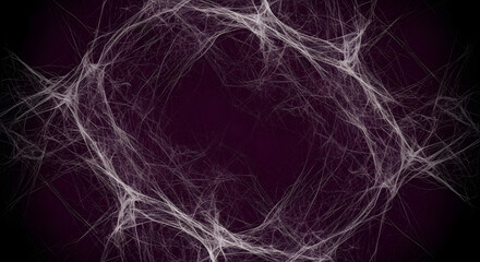 Obraz premium Abstract Web Pattern on Dark Background.