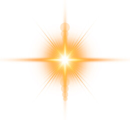 Golden Shining Light Sparkle Transparent PNG 