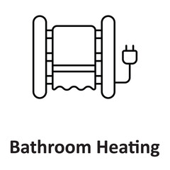 Bathroom heating Vector icon which can easily modify or edit