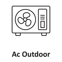 Ac outdoor Vector icon which can easily modify or edit