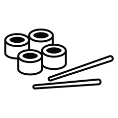 sushi roll icon vector web design