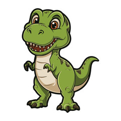 Fototapeta premium Friendly Cartoon Tyrannosaurus Rex Dinosaur Character Illustration