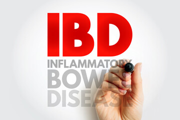IBD Inflammatory Bowel Disease - group of inflammatory conditions of the colon and small intestine, acronym text concept background
