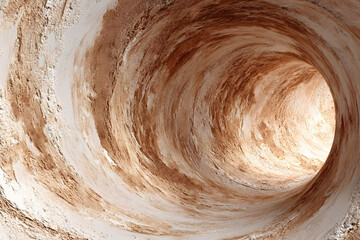 Obraz premium Abstract Textured Tunnel with Earthy Tones for Artistic Backgrounds and Design Prints