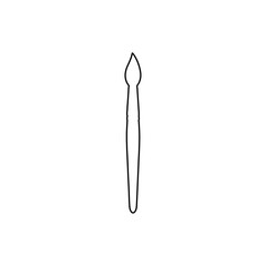 Vector outline icon of a paint brush