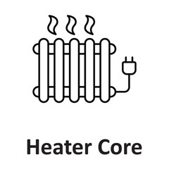 Heater core Vector icon which can easily modify or edit