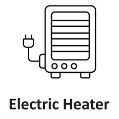 Electric heater Vector icon which can easily modify or edit