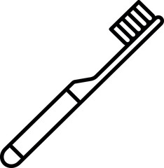 Toothbrush outline. Tooth brush icon Vector. Toothbrush logo, Toothbrush, toothbrush icon. Daily dental care routine with a toothbrush on a white background