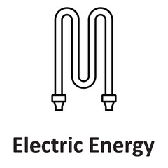 Electric energy Vector icon which can easily modify or edit