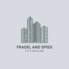 Fototapeta premium Modern city skyline with sleek, tall buildings representing urban development and corporate growth