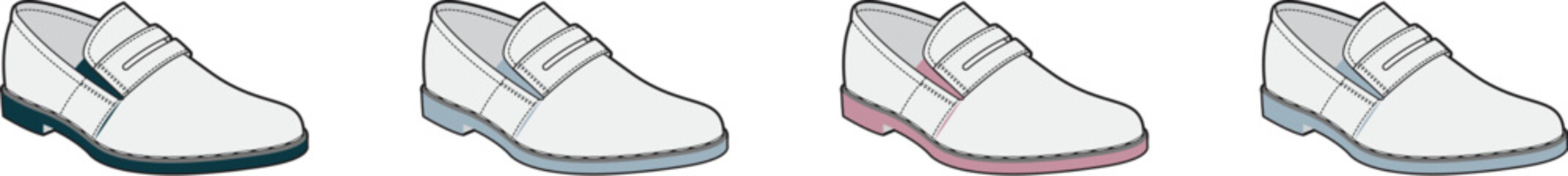 Vector set of casual long-sleeve raglan striped sweatshirts for women, showcasing diverse color palette options like green, blue, and pink, ideal for fashion design mockups