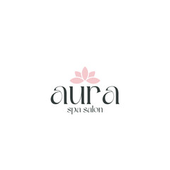 Elegant spa salon logo with lotus flower, perfect for branding a modern wellness center or beauty clinic with a focus on holistic health and beauty