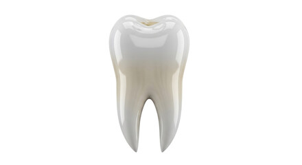Isolated human molar tooth, dental health concept, caries prevention and hygiene, 3d rendering