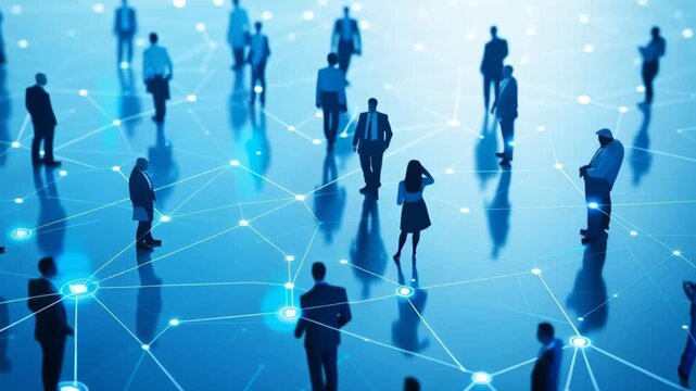 Diverse Business Team Collaborating in a Connected Digital Network Environment - Powered by Adobe