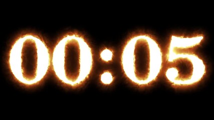 Energy Neon Countdown Timer 10 Seconds 4K - Powered by Adobe