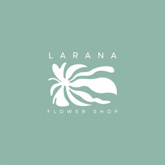 Elegant flower shop logo design for branding needs, perfect for modern businesses seeking a fresh, natural aesthetic with a botanical touch