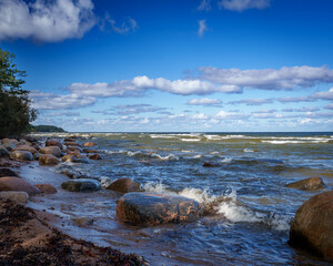 Obraz premium rocky coast of the sea