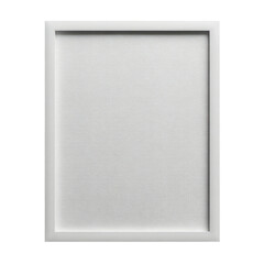 Vertical image shows a white rectangular frame with a textured surface, on a solid black background