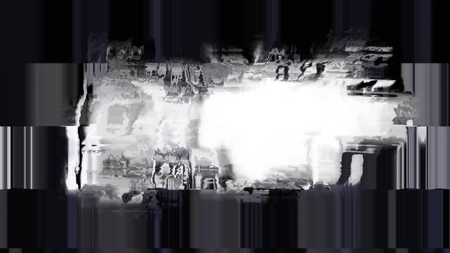 Abstract color background with glitch effect, fast looping background animation, wallpaper with pattern shifting.