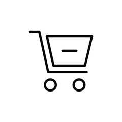 Shopping cart line icon design
