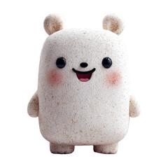 Fototapeta premium Polar Bear Animal Ice Snow Cute Kawaii 3D Render Object on Transparent Background 