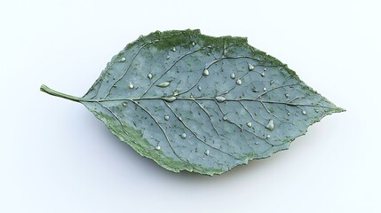 Botanical Leaf Texture Speckled Foliage Detail Plant Health Nature Element on White