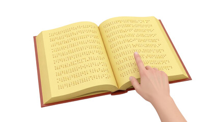 Isolated Braille book learning accessibility reading for visually impaired education
