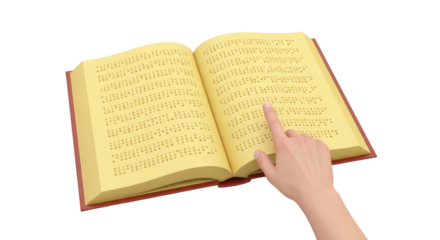 Isolated Braille book learning accessibility reading for visually impaired education