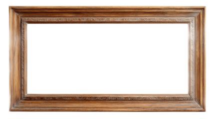 Vintage Wooden Carved Frame with Detailed Realistic Design for Decoration