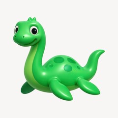 Fototapeta premium Cute green cartoon dinosaur