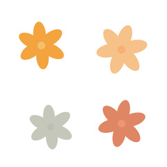 vector flower icon set. flower icon