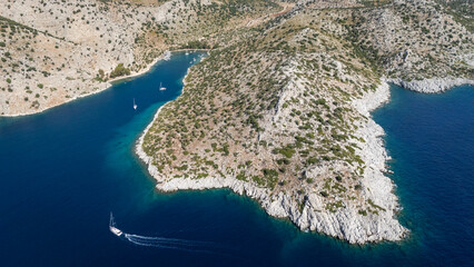 Aerial View of Serce Harbor and Sailboats in Marmaris, Turkey © Suzi