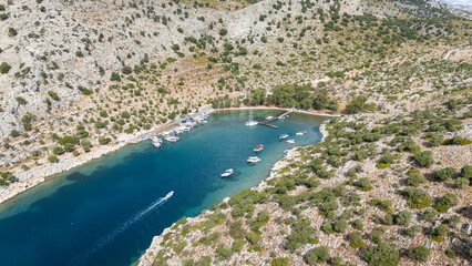 Aerial View of Serce Harbor and Sailboats in Marmaris, Turkey © Suzi