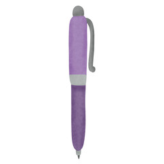 solated Illustration of a Purple Gel Pen