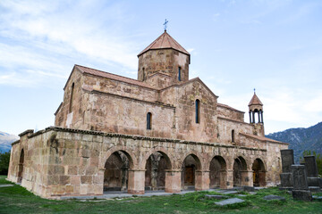 Obraz premium Armenian Church. The Armenian Apostolic Church of Odzun in the Lori region. A monastic complex in the natural setting. The church's beautiful architecture.