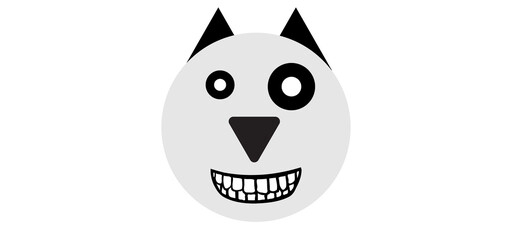 hallowen smiling dog,scary,2D