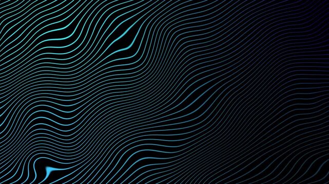 Wavy lines animated background, abstract wavy and curvy lines pattern seamless background animation.