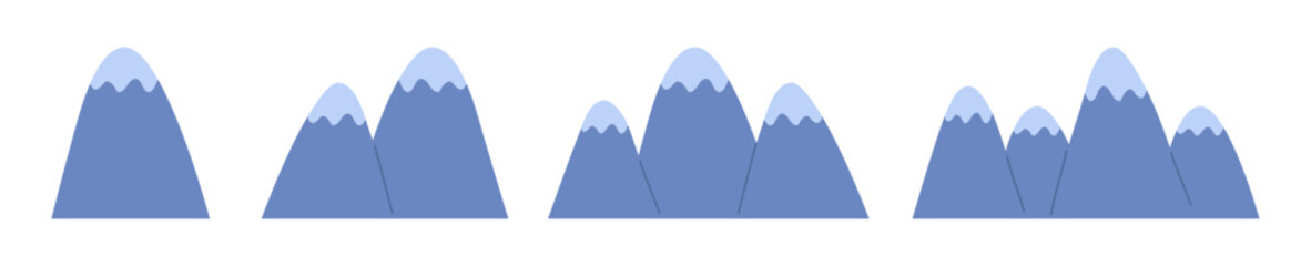 Set of mountains. Cartoon mountains. Vector
