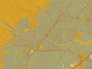 Contemporary Flat Map Baden Bei