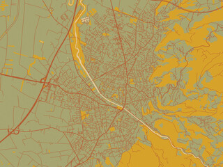 Minimalist Flat City Map Dornbirn