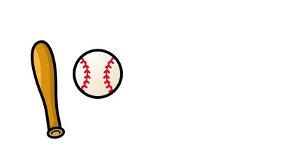 A baseball and bat are positioned together, symbolizing readiness, coordination, and the anticipation of action in sports and personal achievement - Powered by Adobe