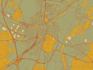 Vectorstyle Flat Map Wiener Neustadt