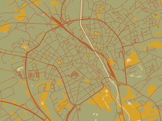 Vectorstyle Flat Map Aalst Belgium