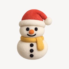 Cute plush snowman illustration