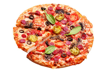 Pizza isolated on white background