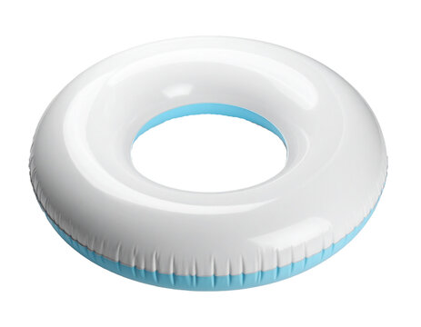 Schwimmring isoliert auf wei&szlig;em Hintergrund &ndash; Freisteller, transparent, Sommer-Accessoire