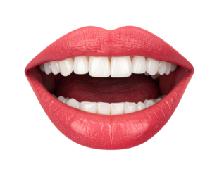 Offener Mund isoliert – Freisteller auf weißem Hintergrund, transparent